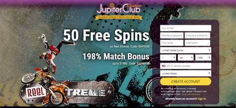 Jupiter Club Casino No Deposit Bonus 50 Free Spins!.